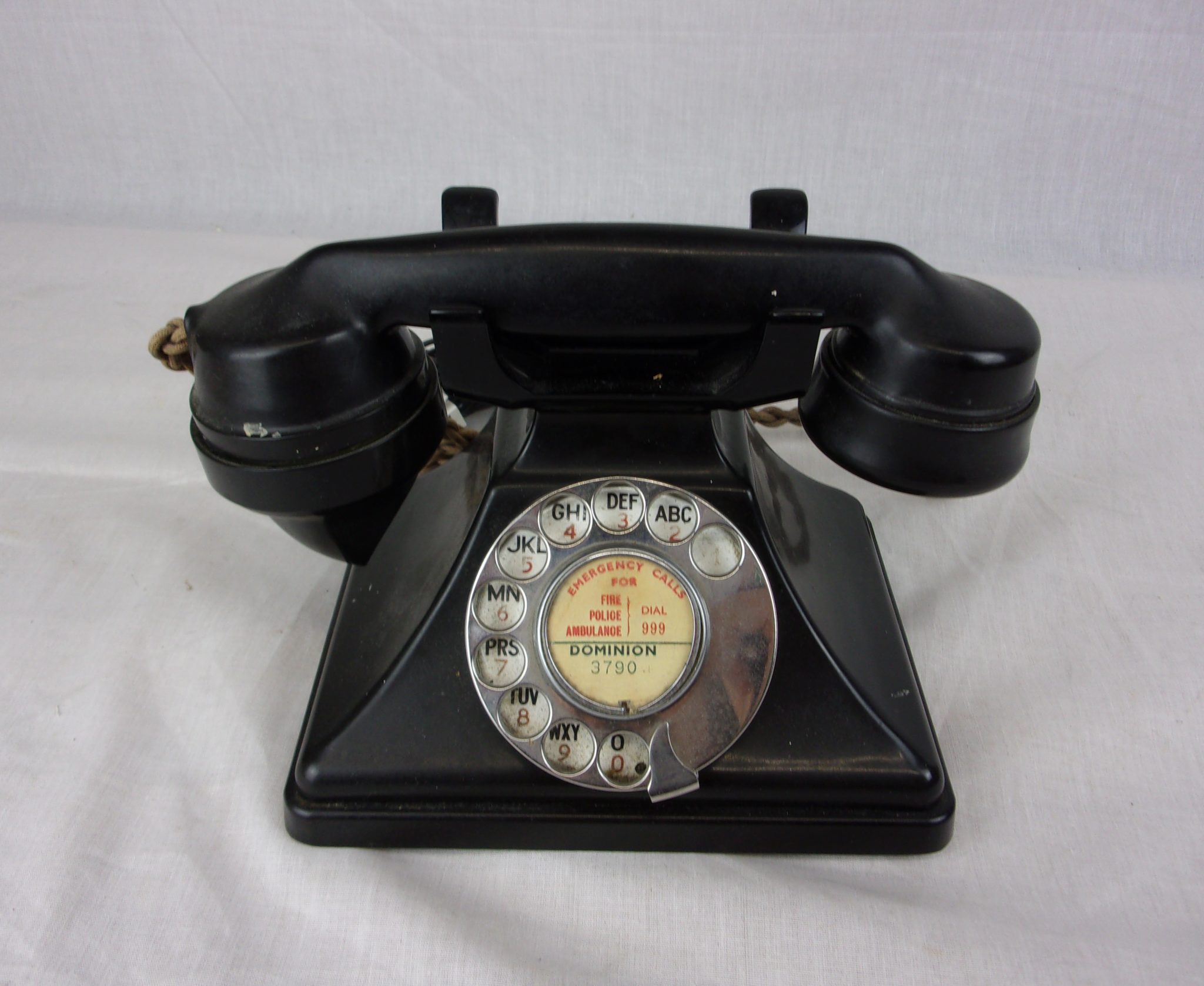 1932 Black Pyramid Shaped Bakelite GPO Telephone S 32 234 Sally Antiques