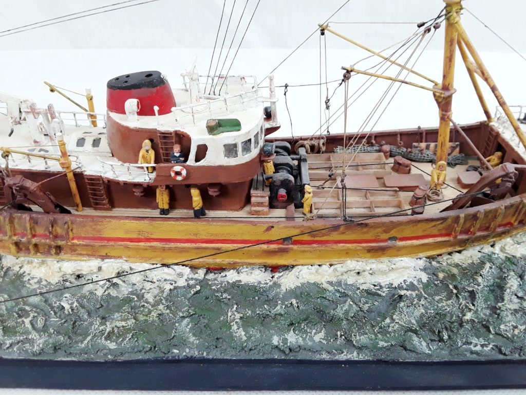 Scratch Built Waterline Model Boat Of The Trawler Navena Fd