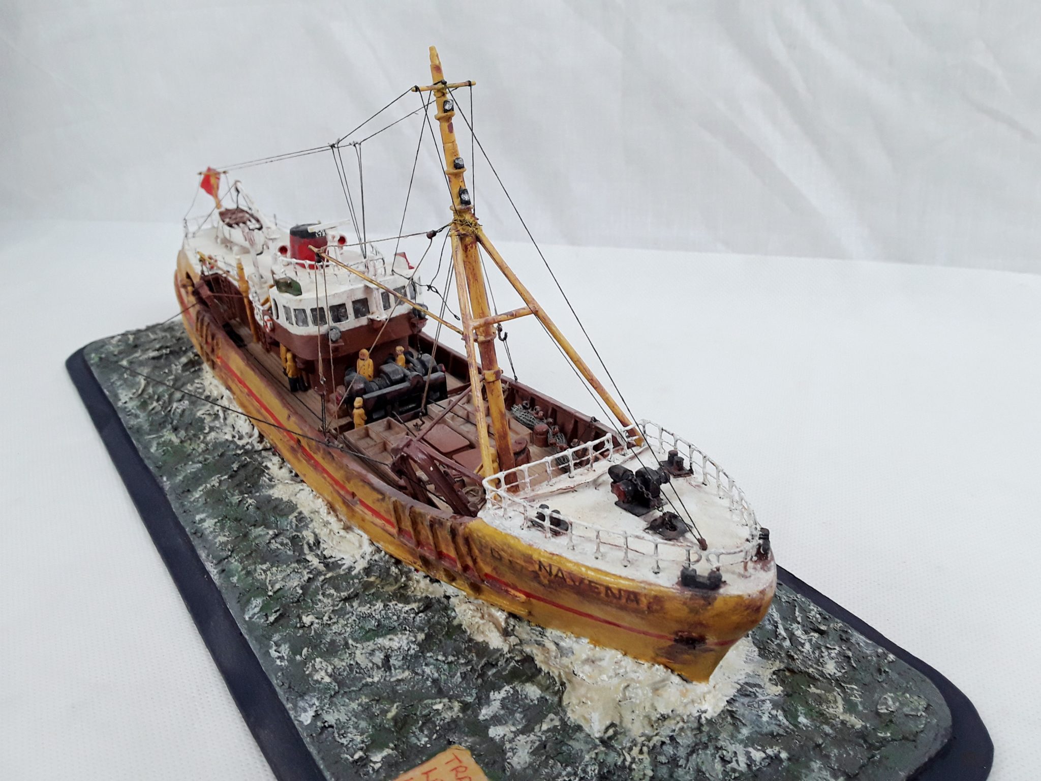 Scratch Built Waterline Model Boat Of The Trawler Navena FD172