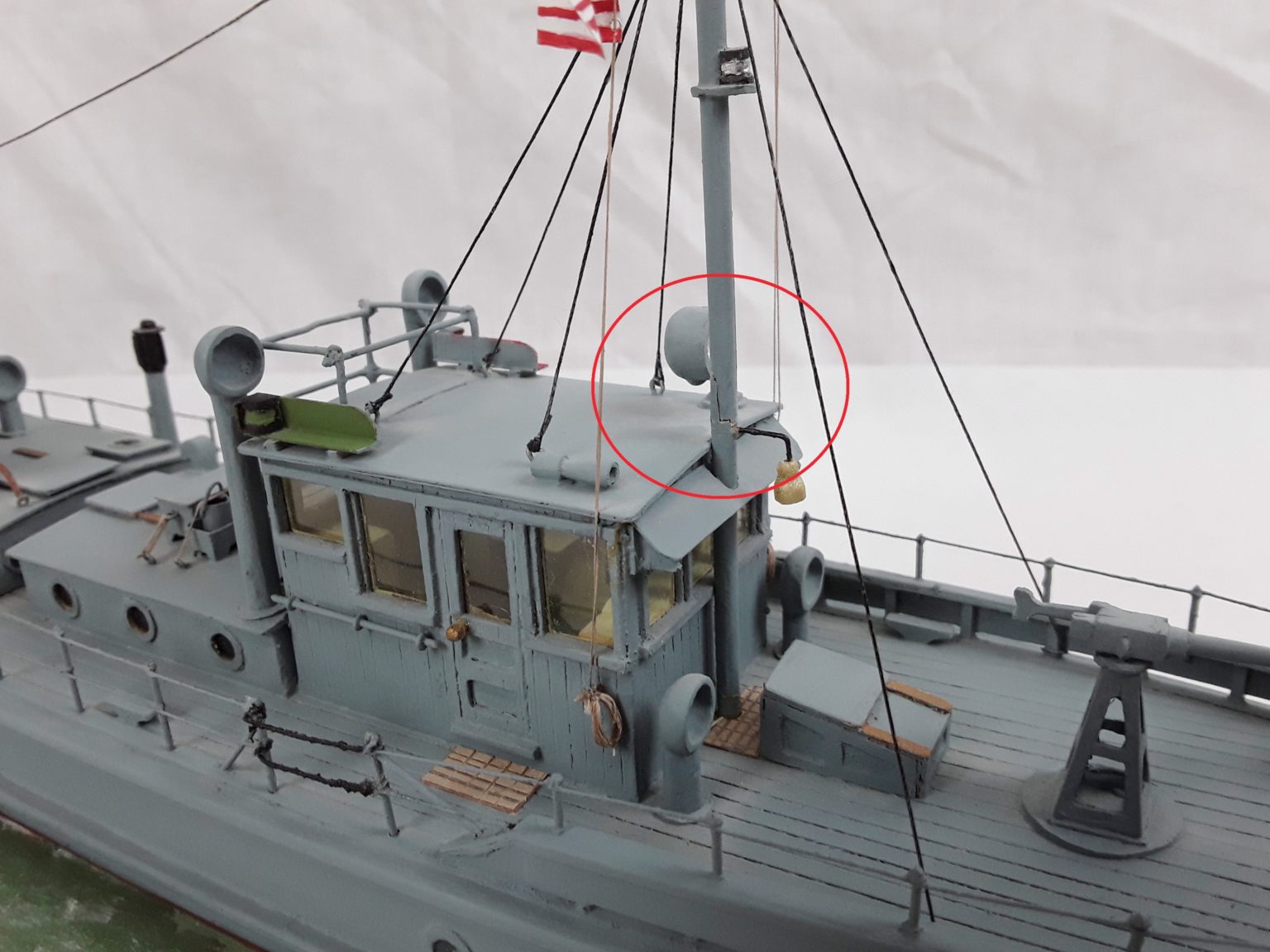 Scratch Built Waterline Model Boat Of Us Coastguard Cutter Cg Circa