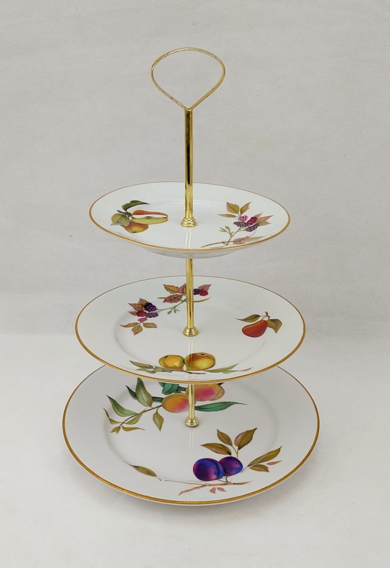 Royal Worcester Evesham Gold Cake Stand Sally Antiques