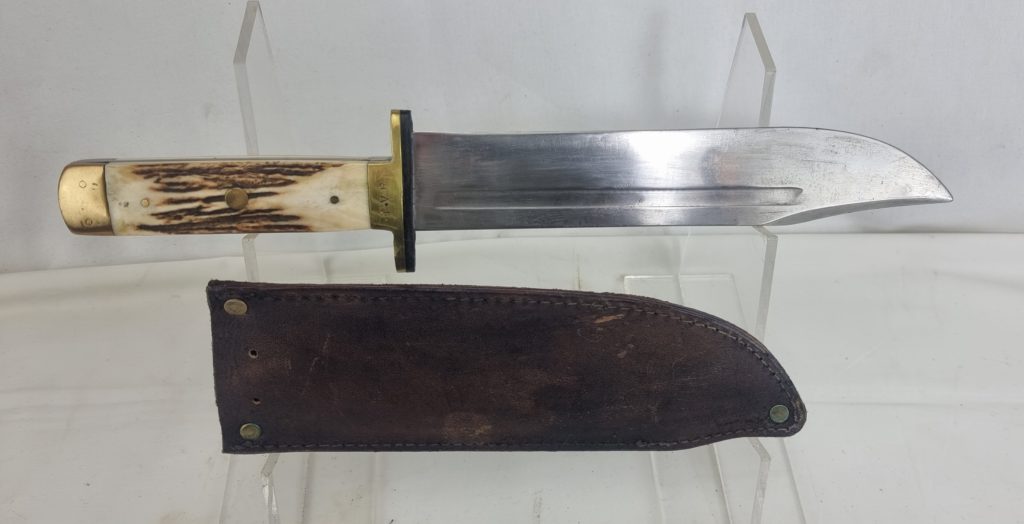 Bowie Knife And Leather Scabbard Sally Antiques