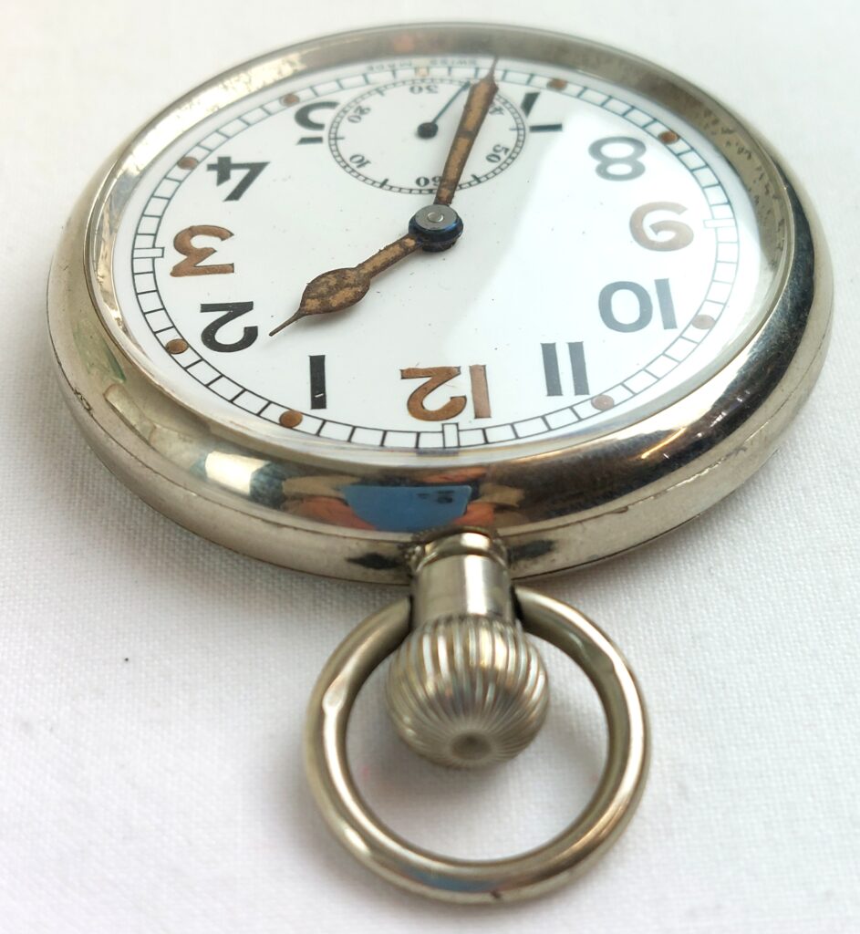 WW2 British Military GSTP Pocket Watch Swiss Made Unsigned Sally