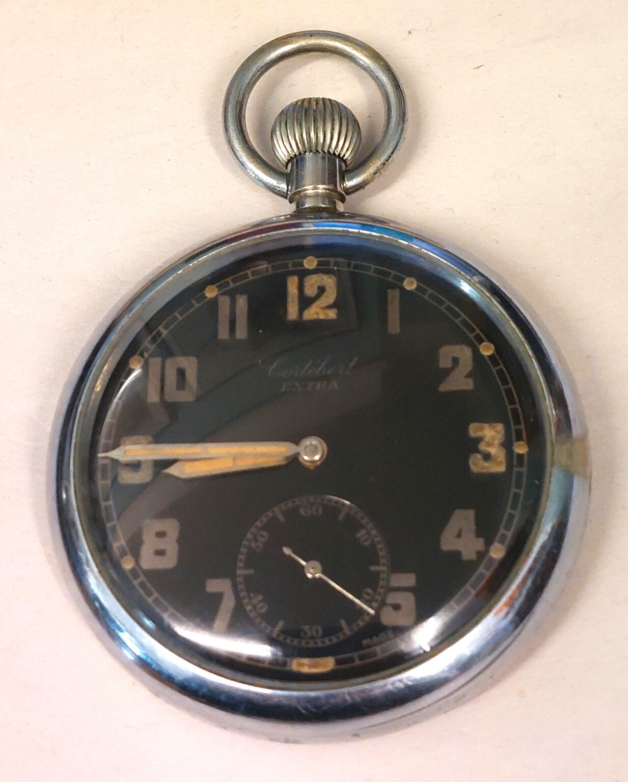 Ww British Officers Military Gstp Pocket Watch Swiss Made By