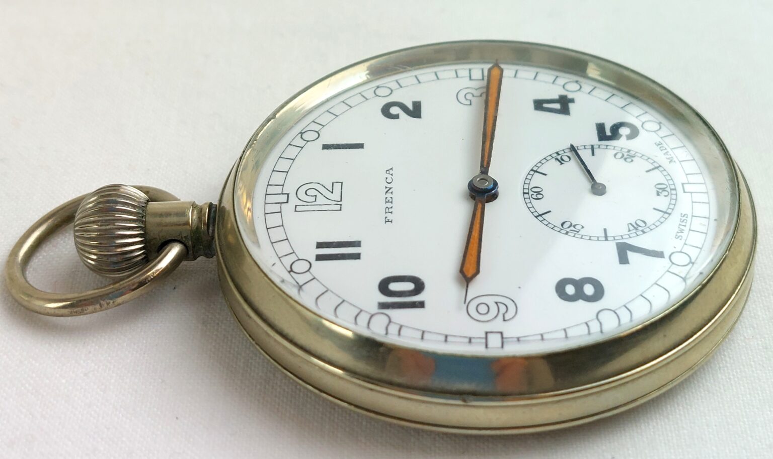 Ww British Military Gstp Pocket Watch Swiss Made By Frenca A