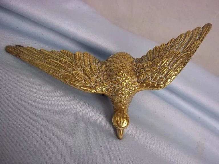 1940's Heavy Brass Car Mascot In The Form Of An Eagle - Sally Antiques