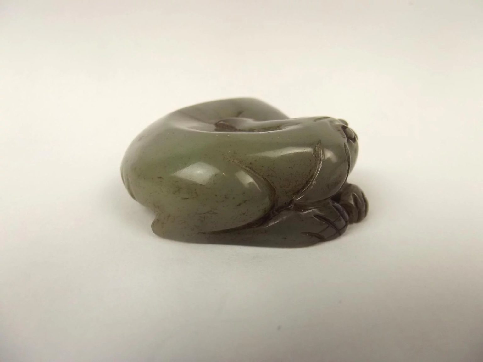 Chinese Nephrite Jade Round Dog Pendant - Sally Antiques