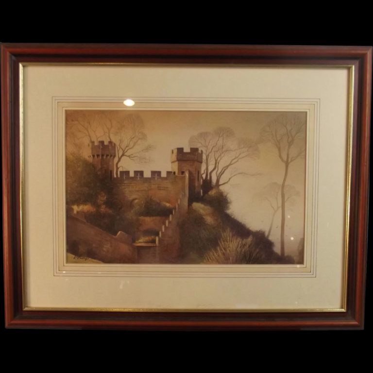 Derek G. Phillips Watercolour Of The Mound, Warwick Castle 1990 - Sally ...