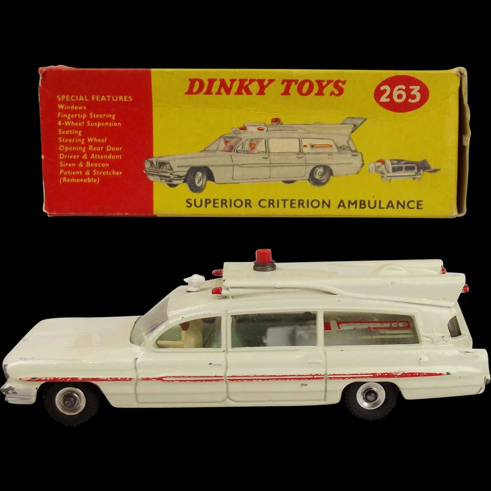 Dinky Superior Critrion Ambulance No.263 Rear Door Metal Casting /Spare Parts 