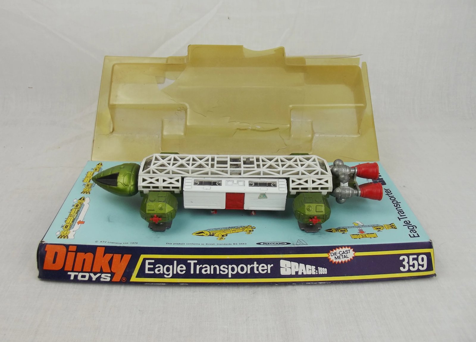 Dinky Toys 359 360 Eagle Transporter Pod Red Feet Space 1999 