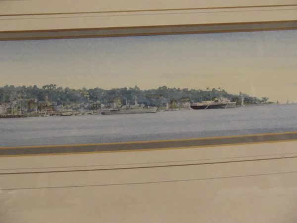 Fine Watercolour Of Canberra HMY Britannia During Cowes Week 1990 By Colin Baxter