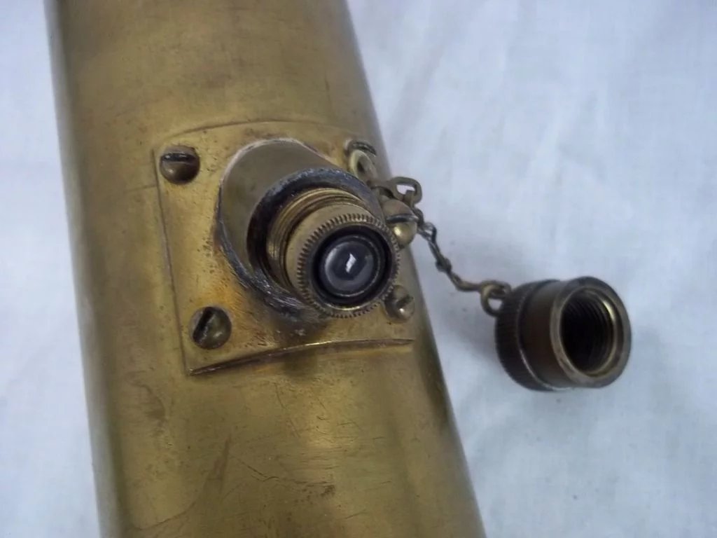 Original British WWII Royal British Navy Brass Collimating Gun Sight W –  International Military Antiques