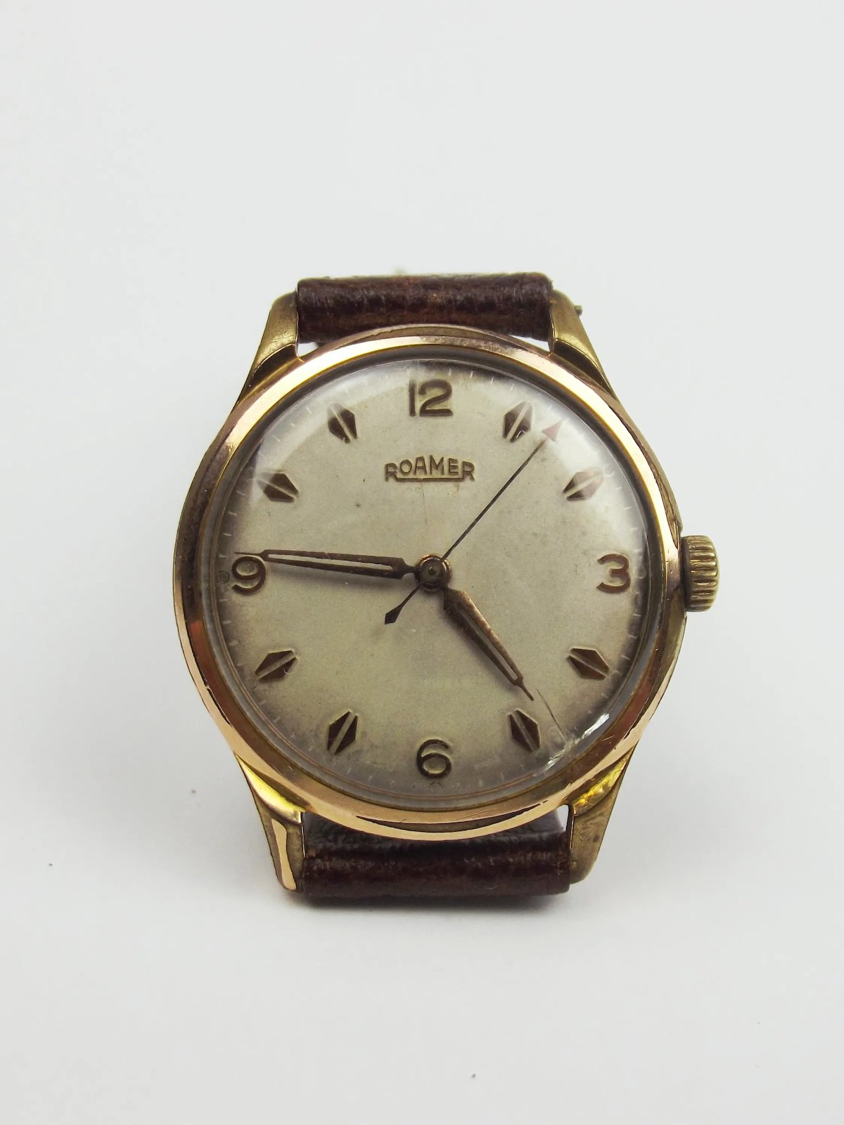 Gents Gold Plated Roamer MST 372 Manual Wrist Watch c1950s - Sally Antiques