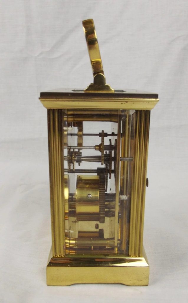 Gilt Brass Carriage Clock By Swansea Goldsmiths - Sally Antiques