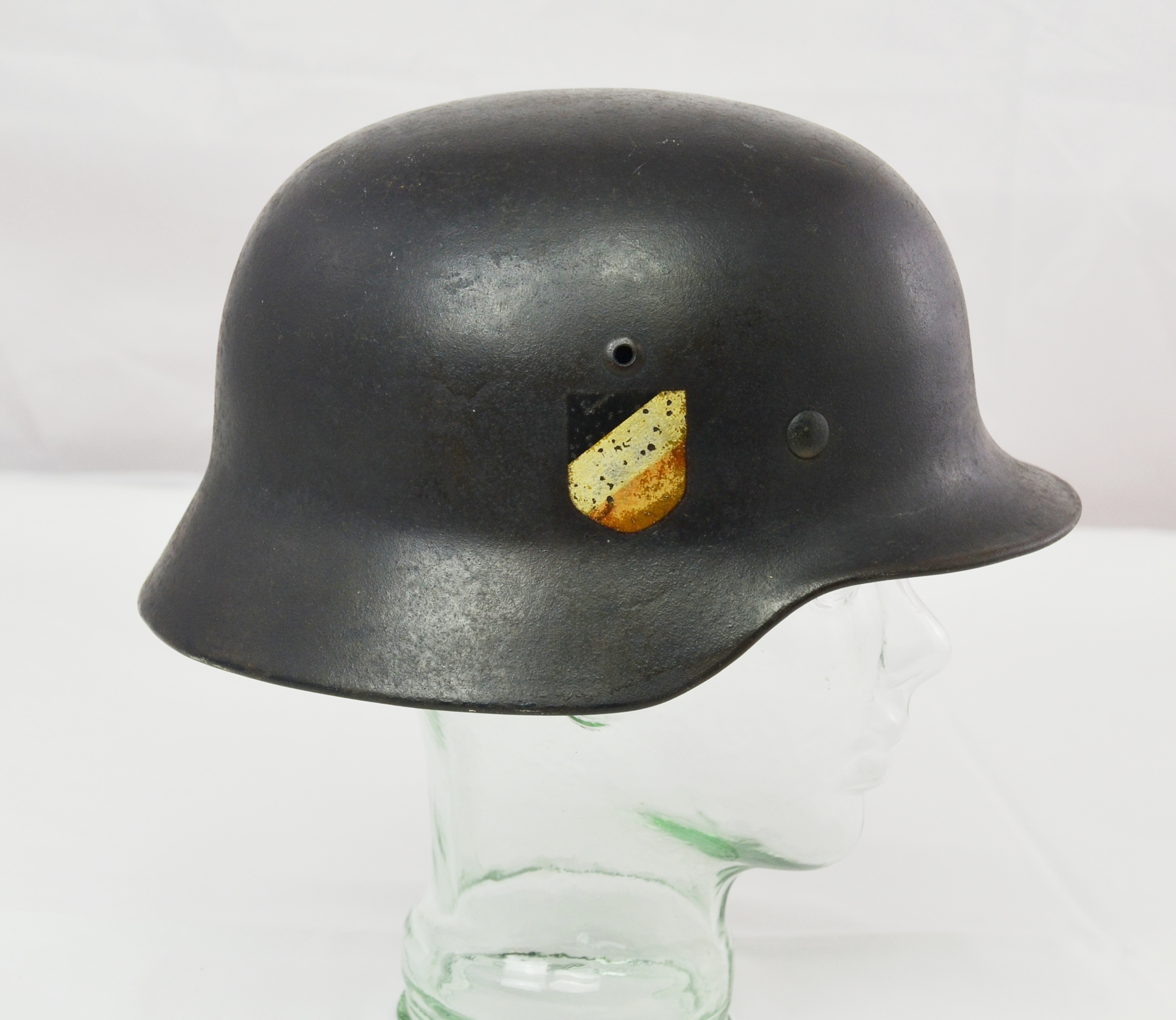 Ww2 German Luftwaffe Original Double Decal M35 Helmet Unusual Large ...