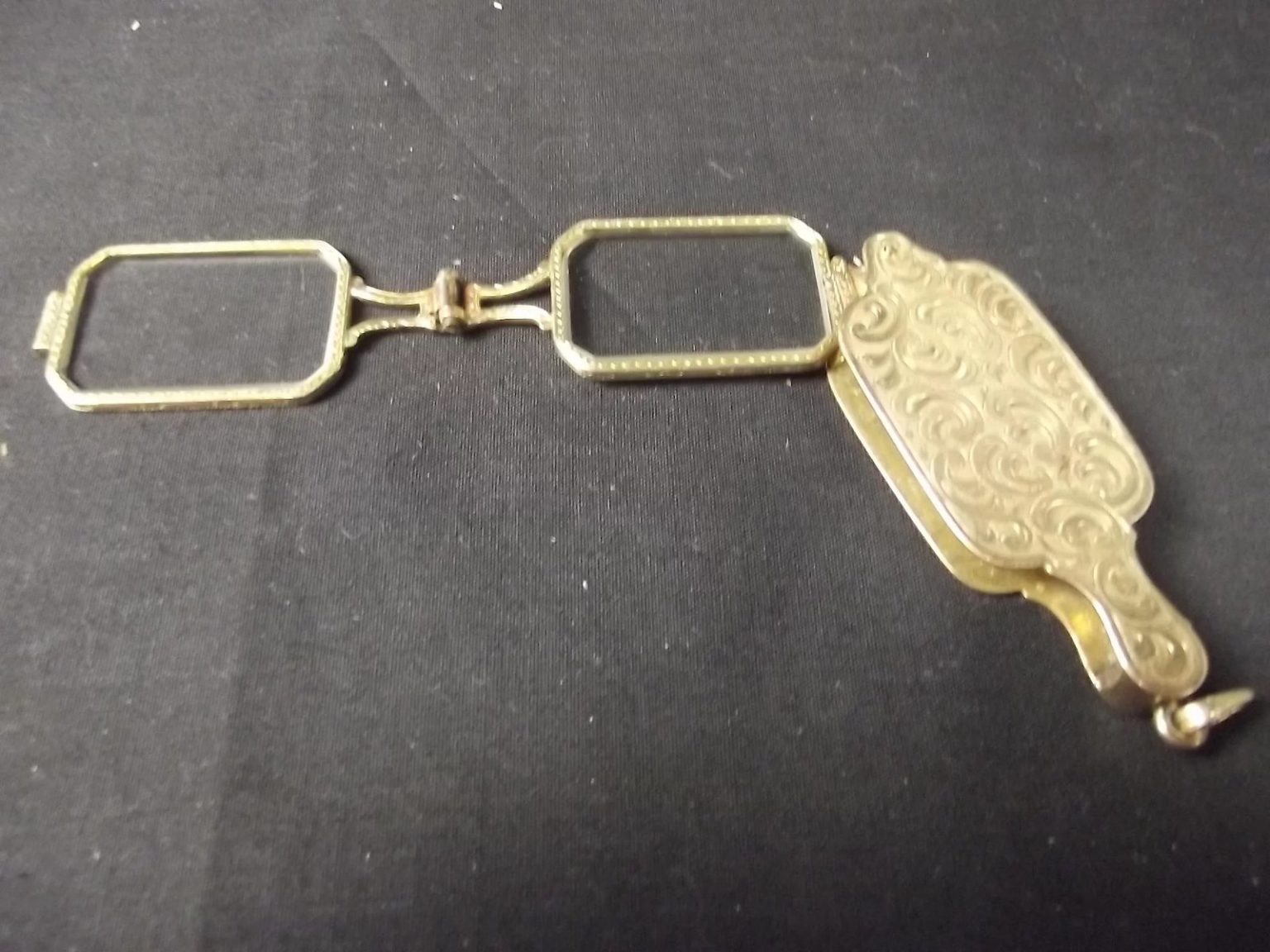 Late 19th Century Gold Folding Lorgnettes No 2 Sally Antiques 0511