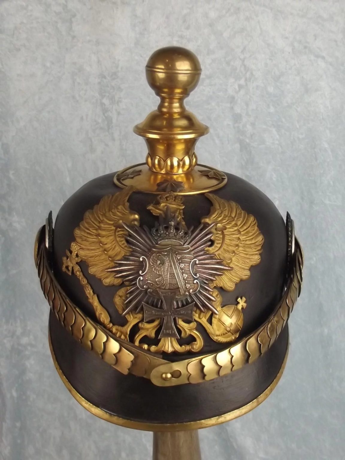 M1895 Prussian Artillery Reservists Officers Pickelhaube Helmet - Sally ...