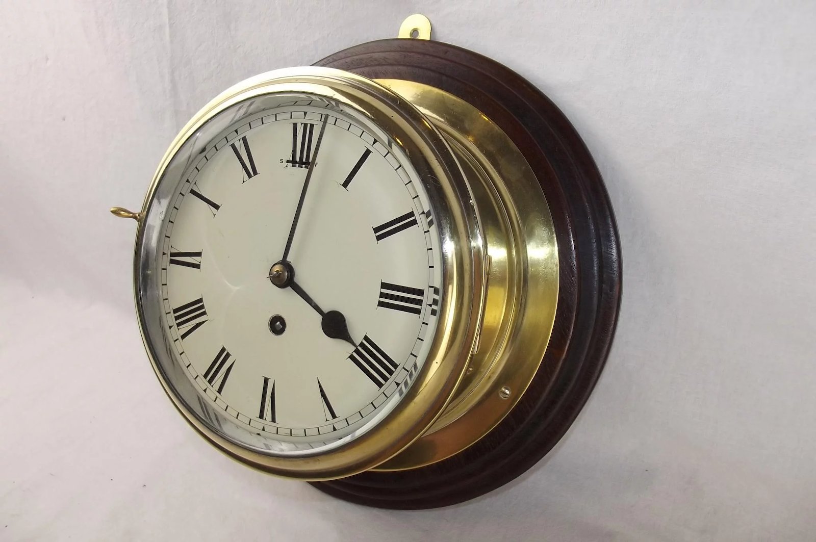 Original Mounted Fusee Ships Clock - Sally Antiques