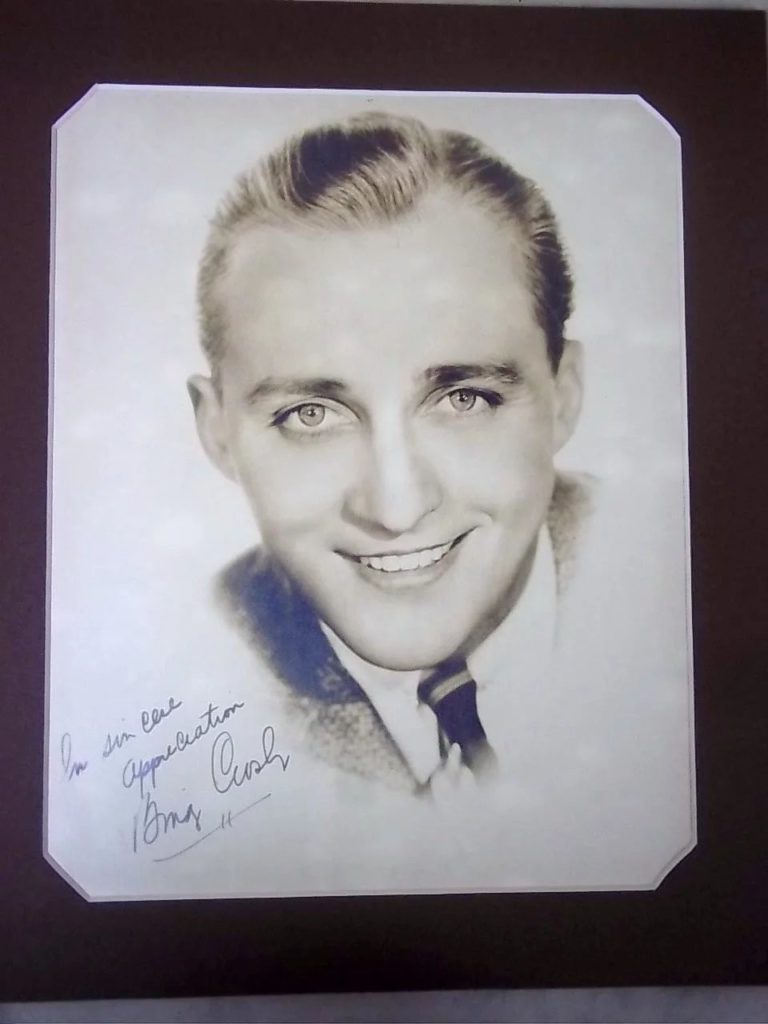 Signed Bing Crosby Photo and Letter, Dated 1934 - Sally Antiques