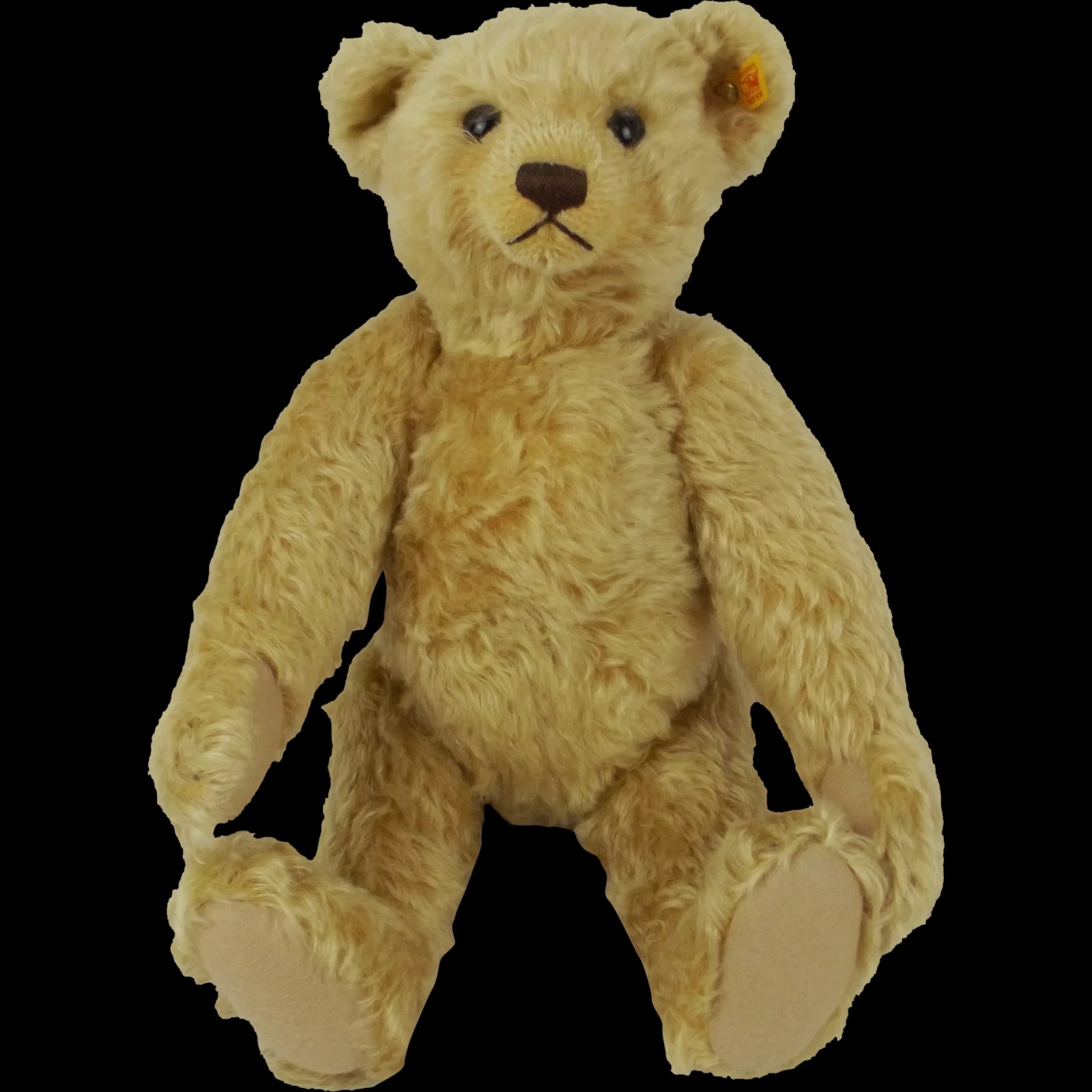 Vintage Steiff Jointed Growler Teddy Bear Blonde 011757 