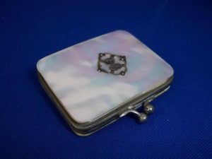 Sterling Silver Inlay Pill Box Vintage Mother of Pearl Star -  UK
