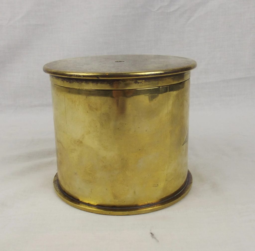 WW1 Royal Artillery - Royal Flying Corps Trench Art Brass Tobacco Jar ...