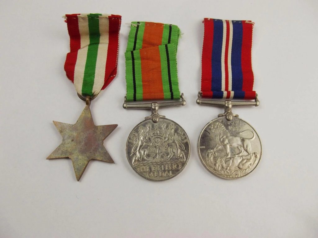 WW2 Medal Trio Including The Italy Star - Sally Antiques