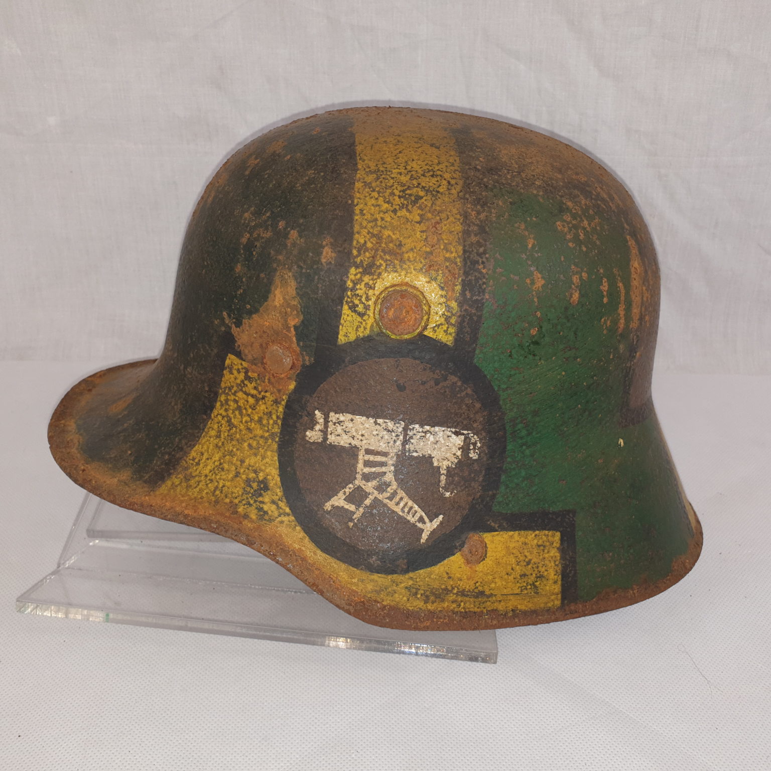 WWI Imperial German M16 Machine Gunners Stahlhelm Helmet With Painted ...