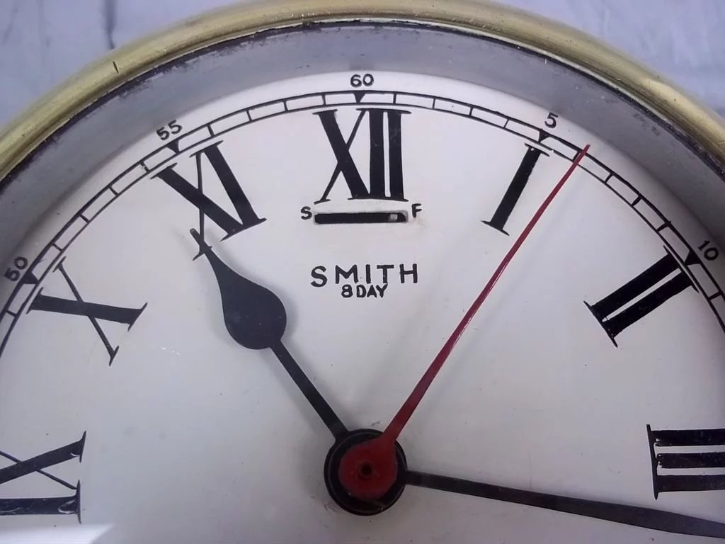 Smith's Brass Ships Clock, Early 20th Century — WHITTLE ANTIK