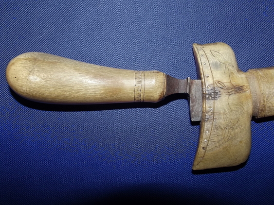 19th Century Bone & Wood Knife with Scabbard - Sally Antiques