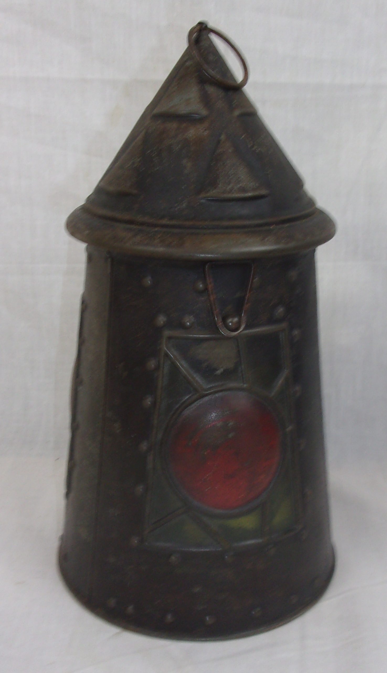 Circa 1911 Huntley And Palmers Painted Biscuit Tin In The Form Of A Lantern  - Sally Antiques