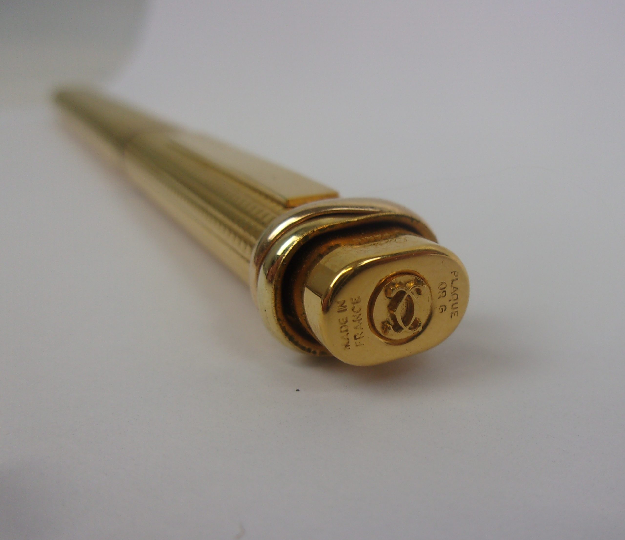 Les Must De Cartier Gold Plated Ballpoint Pen c1980’s – sallyantiques.co.uk