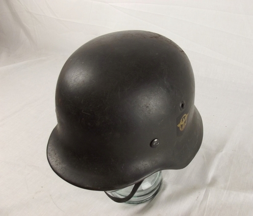 WW2 German Polizei M40 Double Decal Helmet - Sally Antiques