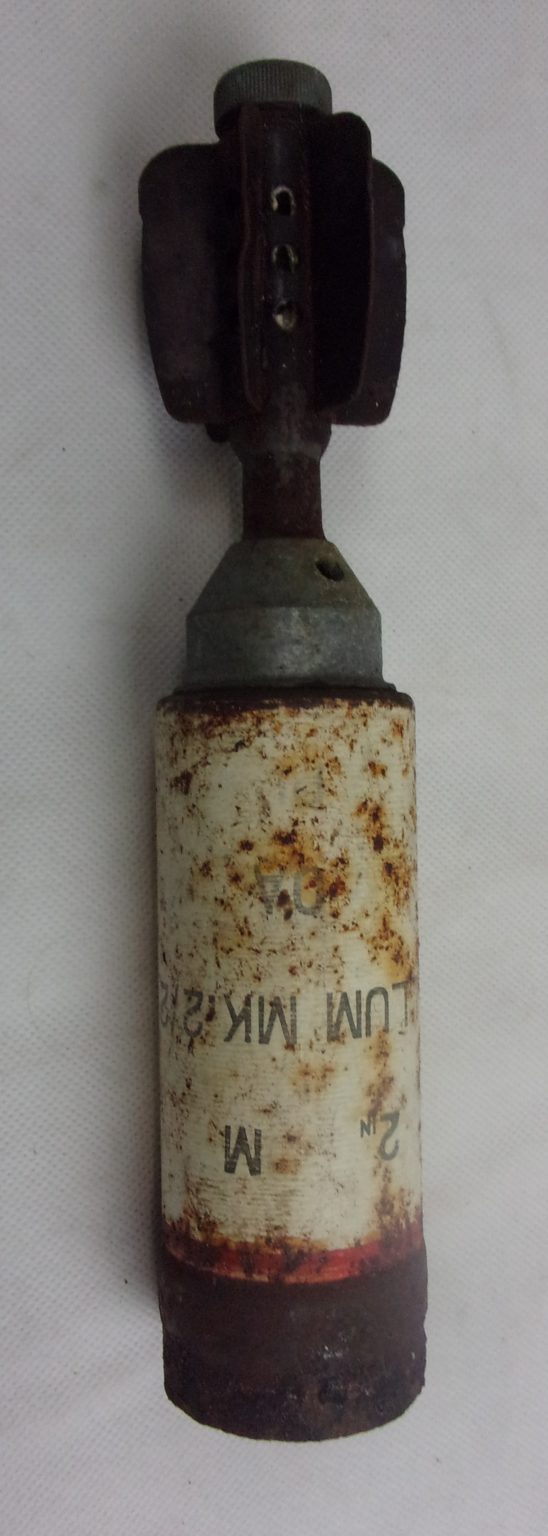 British Army Inert 2 Inch Mortar Illumination Shell Case - Sally Antiques