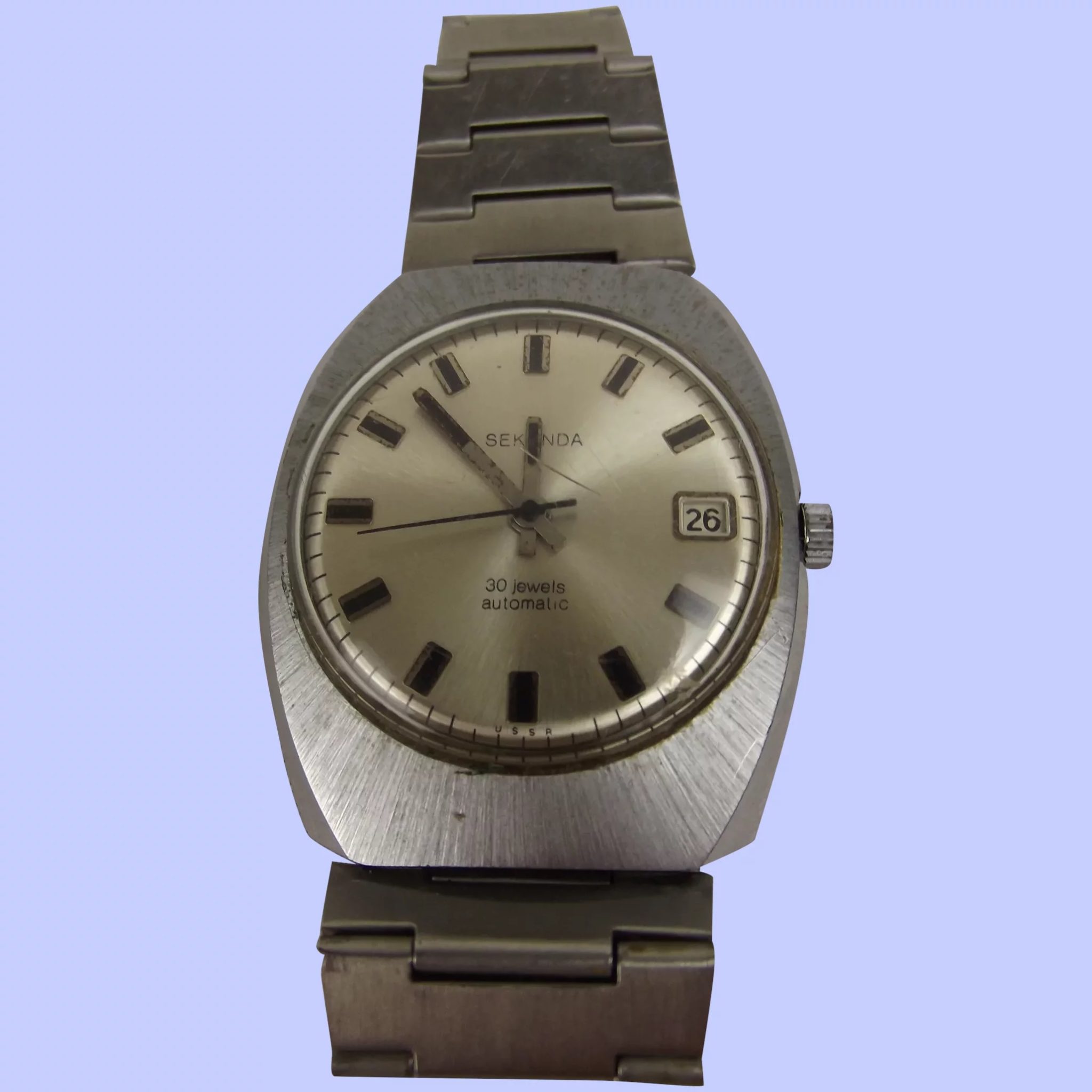 Gents 1970's 30 Jewel Sekonda Automatic Stainless Steel Watch - Sally ...