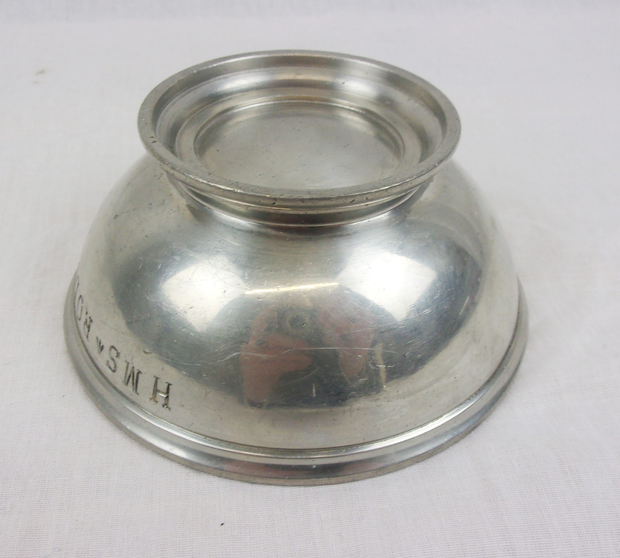 19thC HMS Rodney Pewter Finger Bowl - Sally Antiques