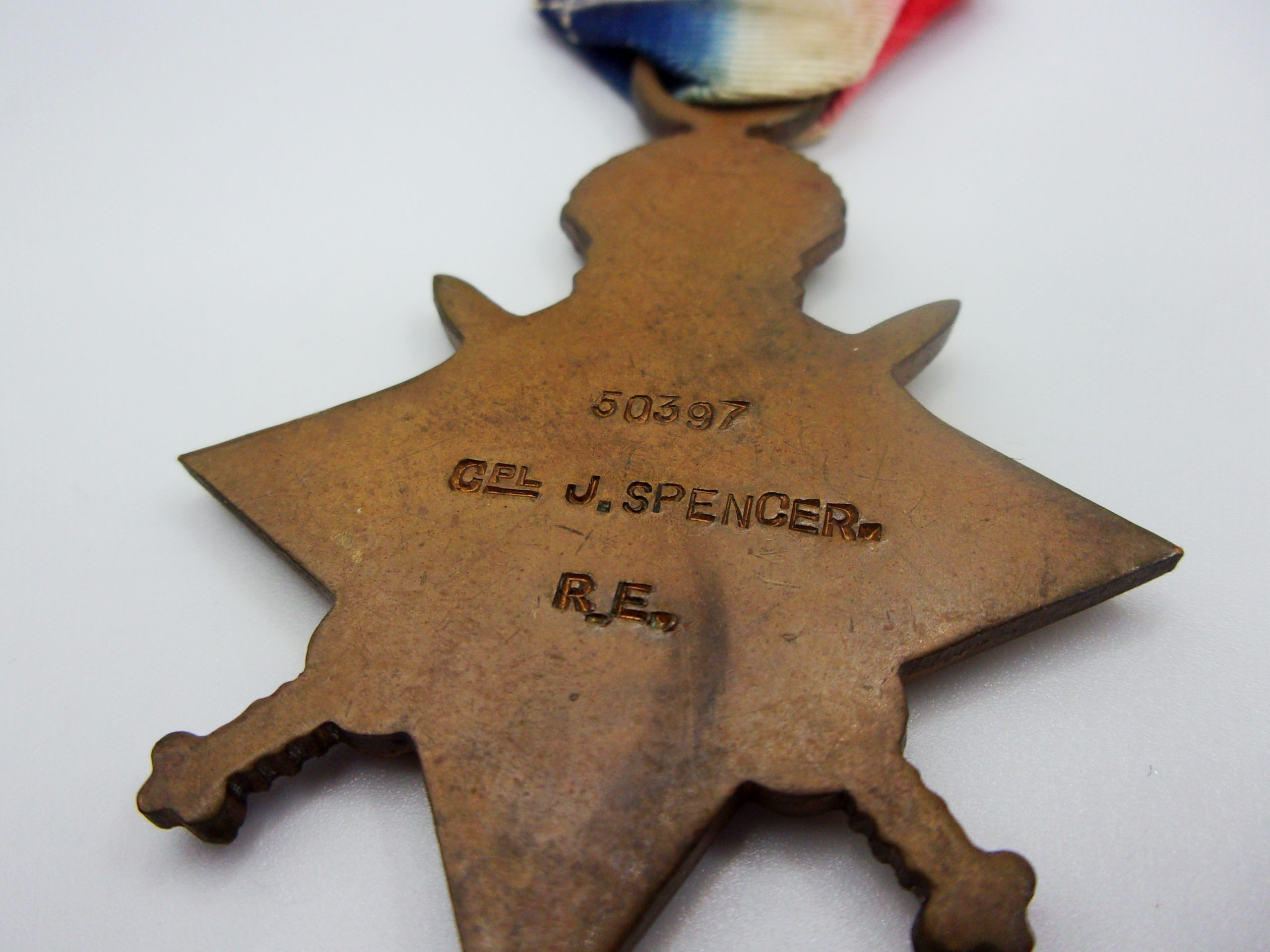 Ww1 1914 15 Medal Trio Cpl J Spencer Royal Engineers Sally Antiques