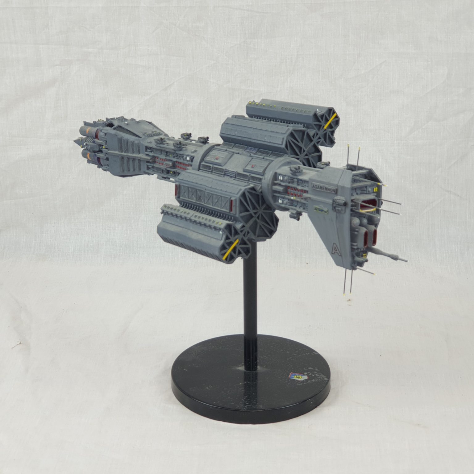 3D Printed Handbuilt And Painted Model Of The Babylon 5 Agamemnon Omega ...