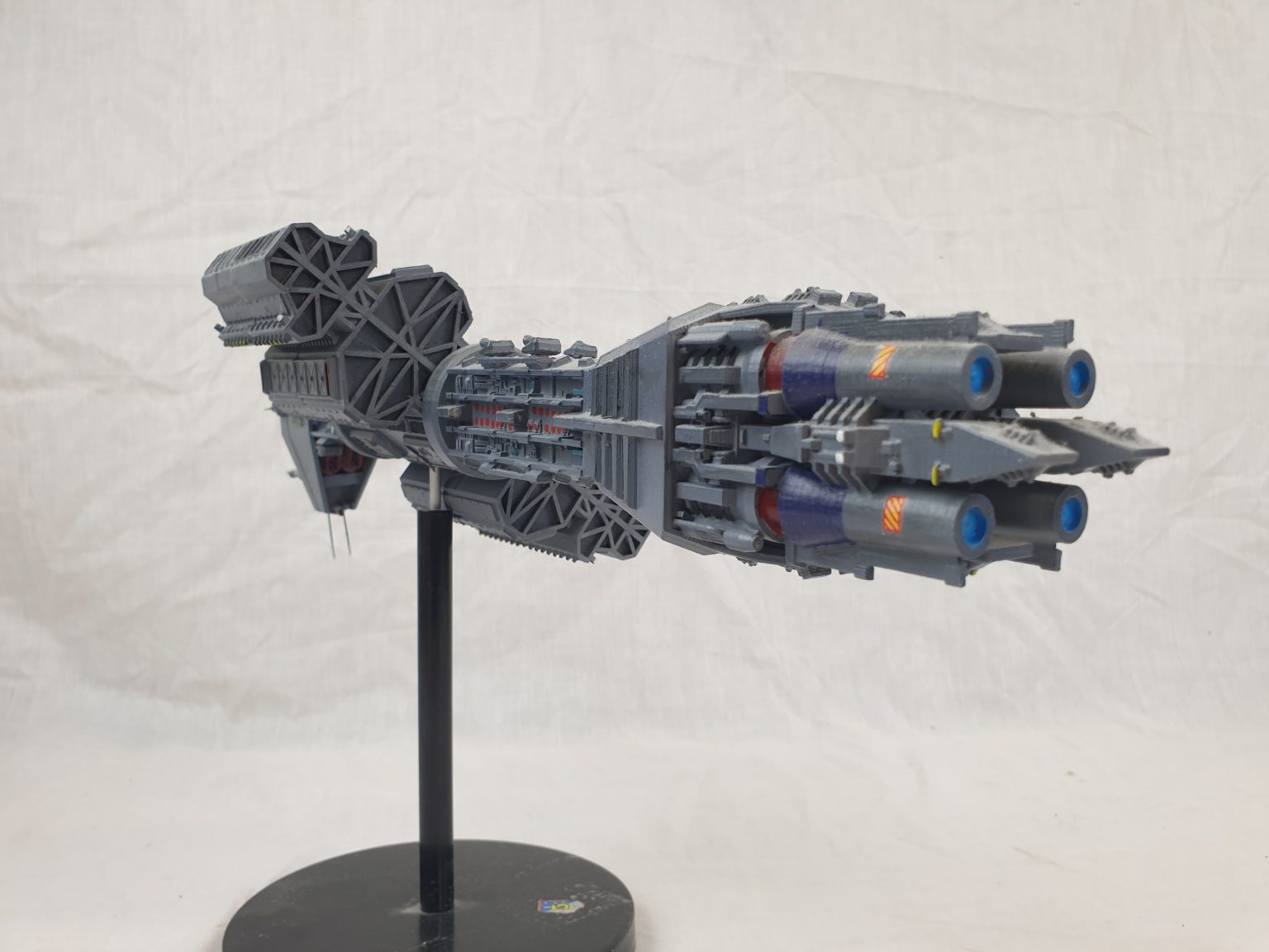 3D Printed Handbuilt And Painted Model Of The Babylon 5 Agamemnon Omega ...