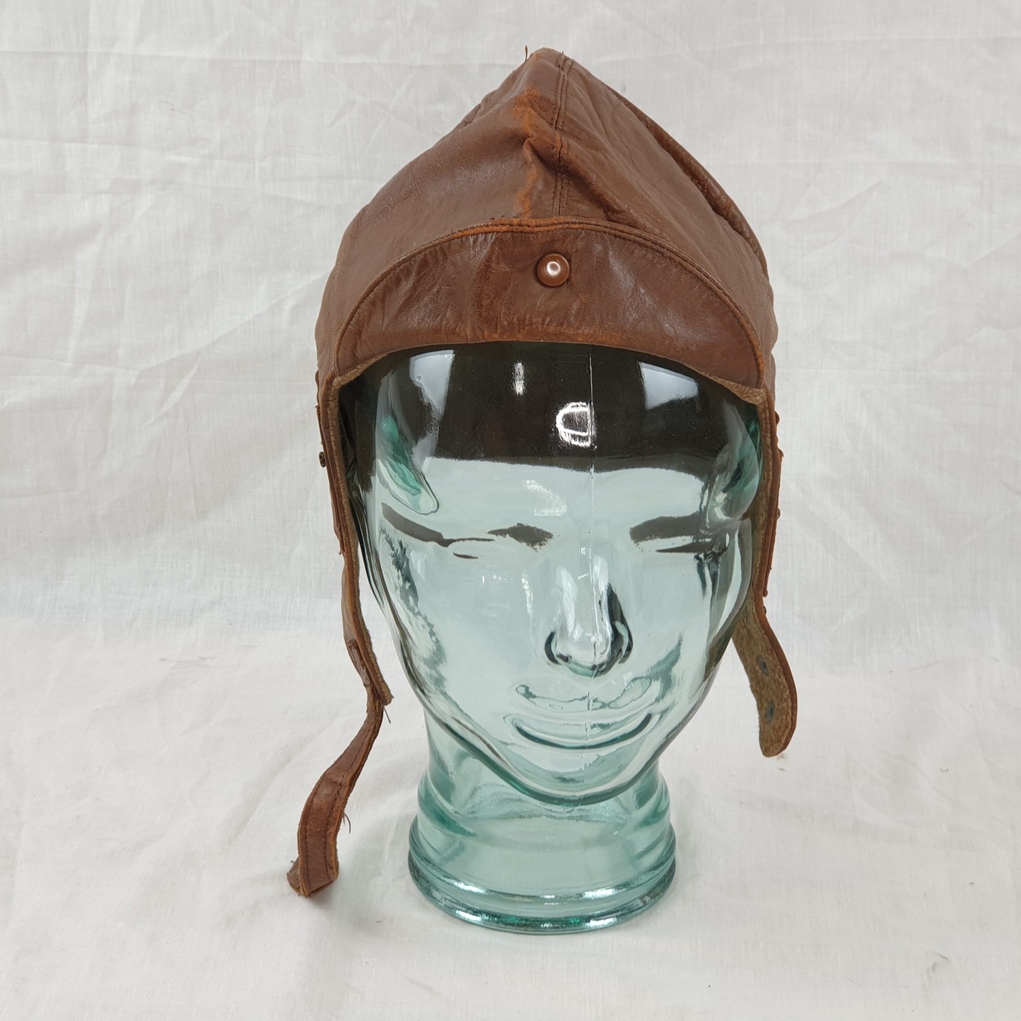 British WW1 Leather Flying Cap - Sally Antiques