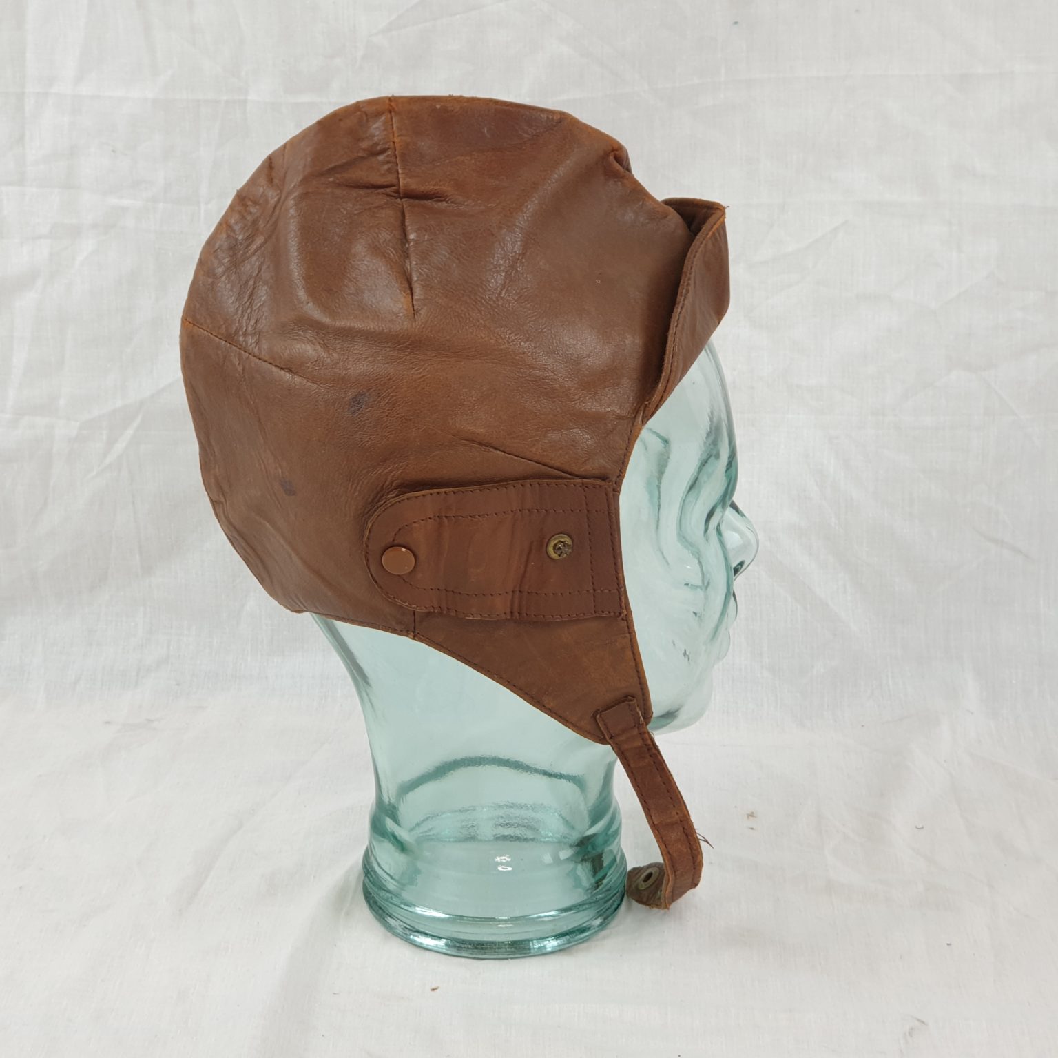 British WW1 Leather Flying Cap - Sally Antiques