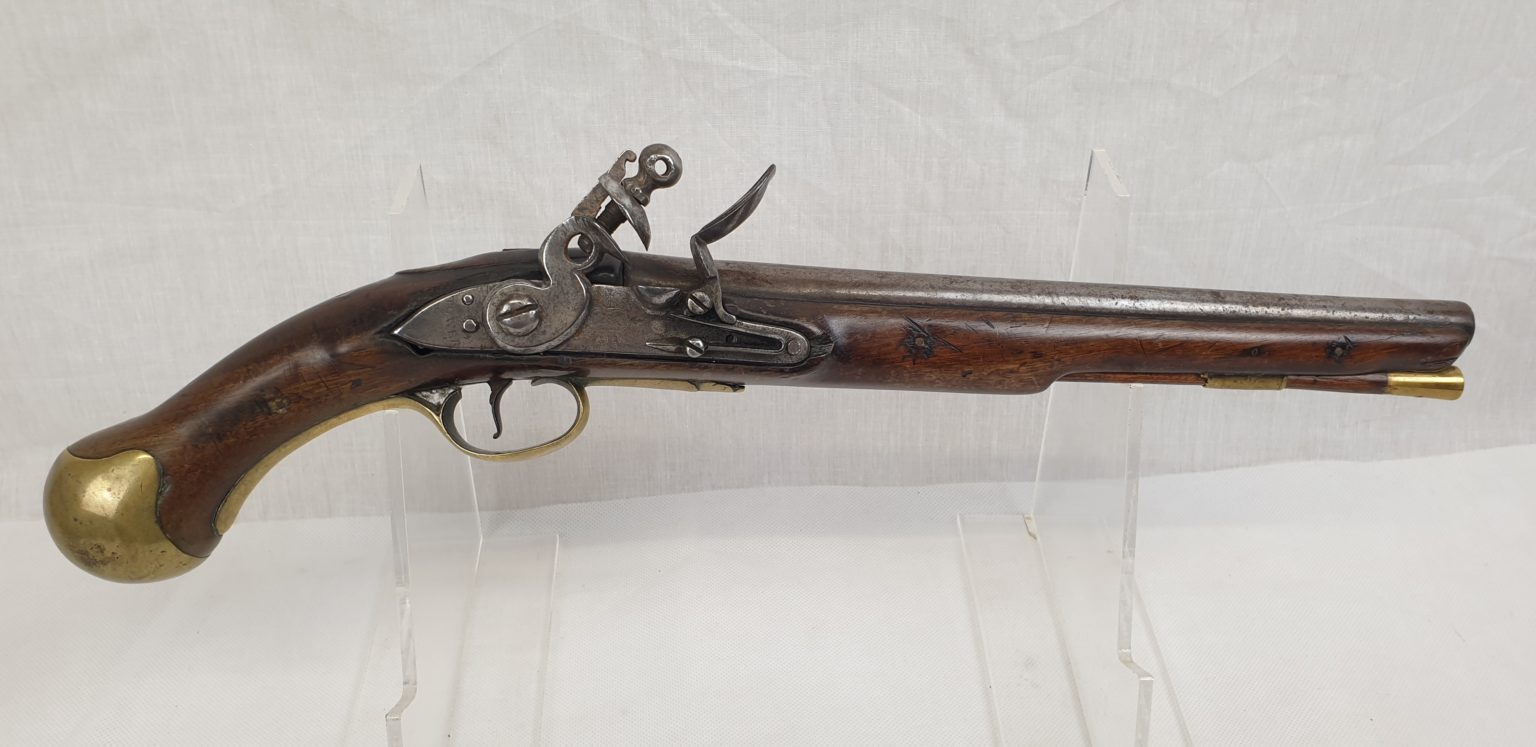 Circa 1770 British Royal Navy Sea Service Flintlock Pistol and hook ...