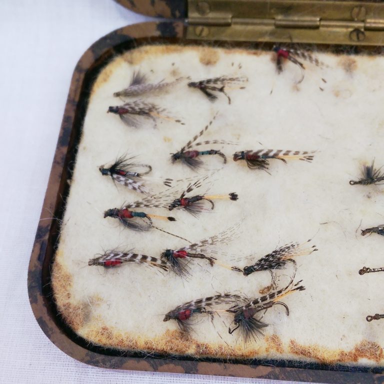 1930s Hardy Brothers Fly Fishing Flies In A Bakelite Case - Sally Antiques