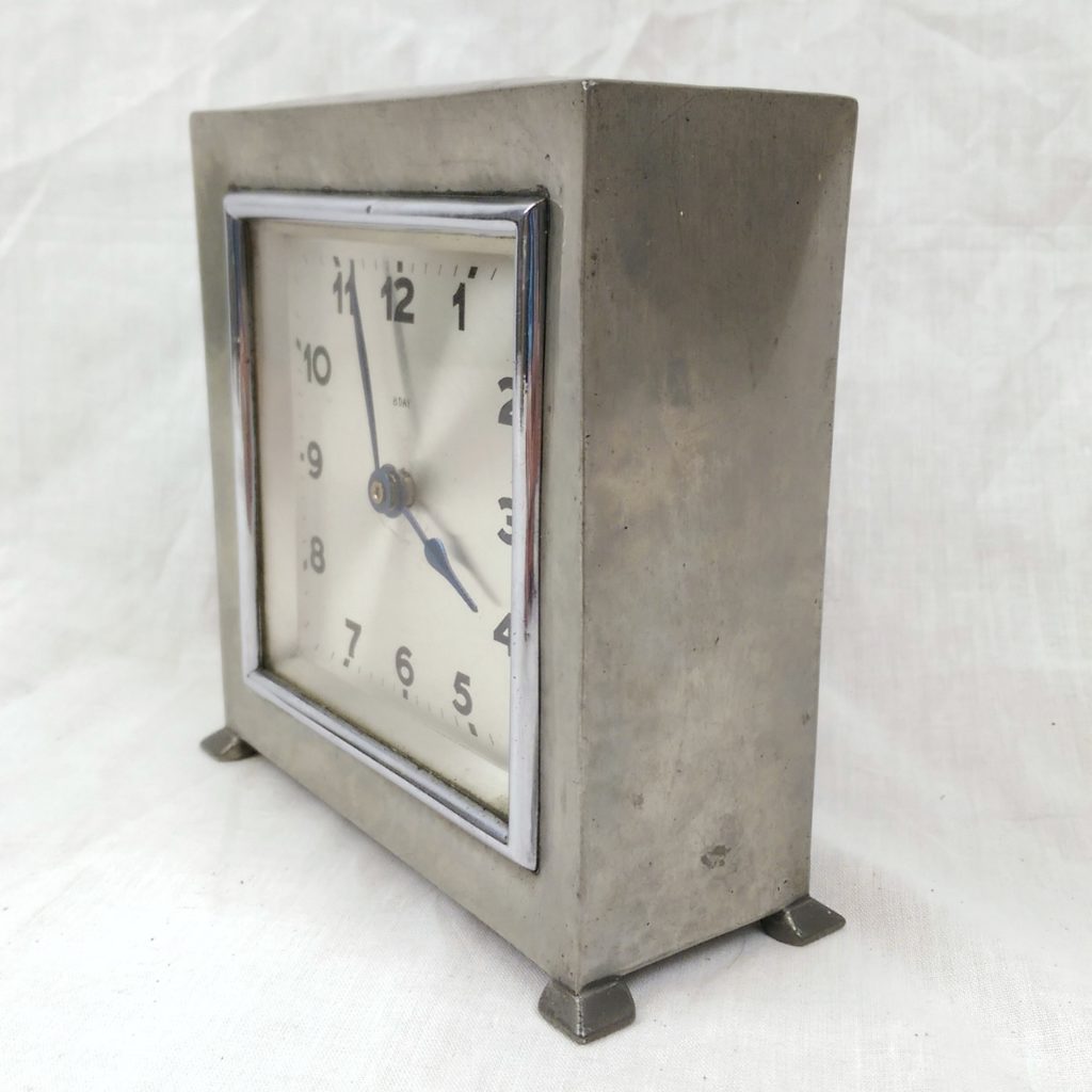 Early 20th Century Liberty Tudric Pewter Mantle Clock - Sally Antiques