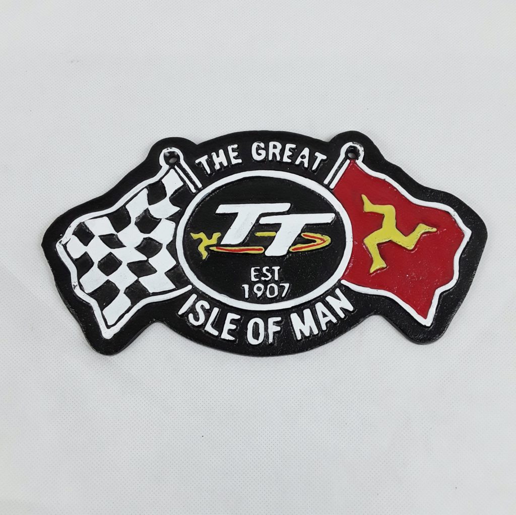 Isle Of Man TT Motorcycle Race Repro Cast Metal Advertising Sign ...