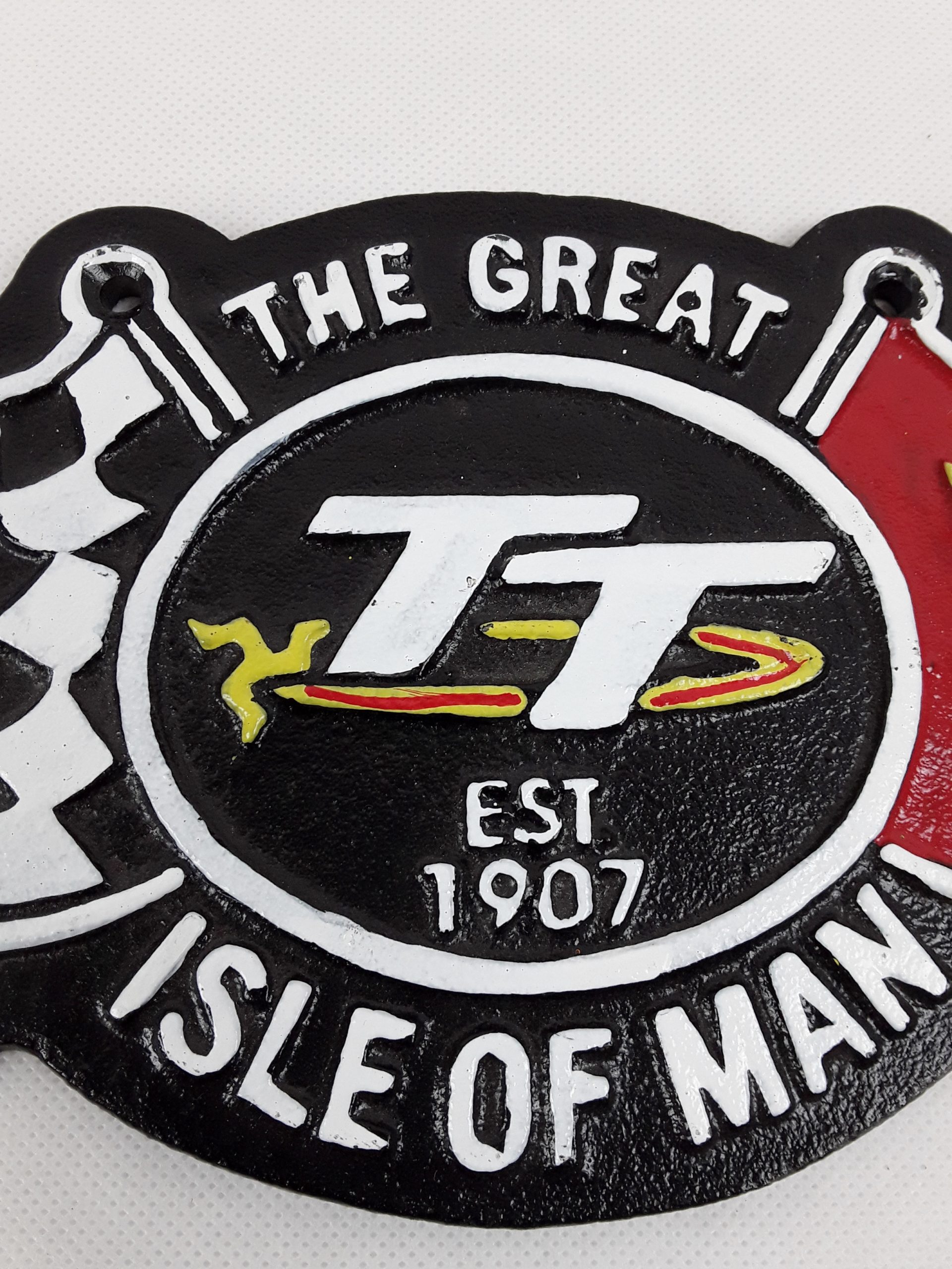 Isle Of Man TT Motorcycle Race Repro Cast Metal Advertising Sign