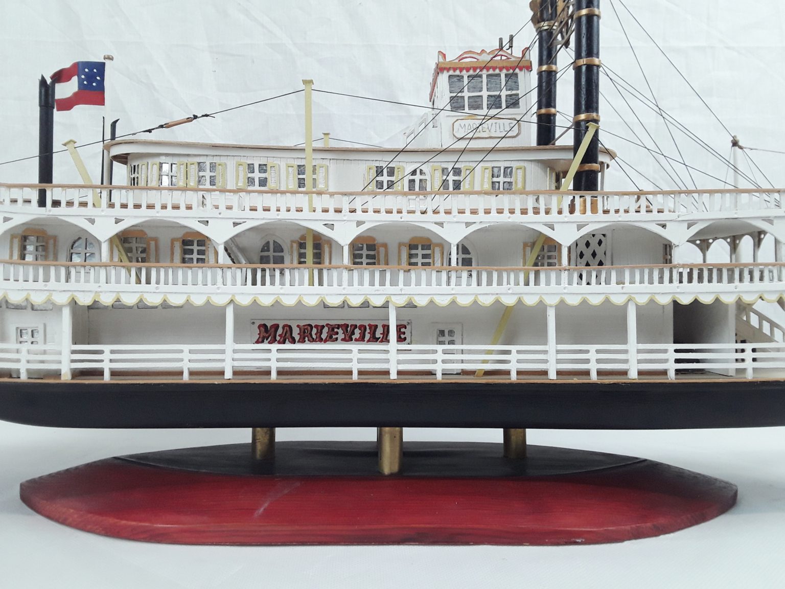 Scratch Built Static Model Of A Missiissippi Paddle Steamer ‘Marieville ...