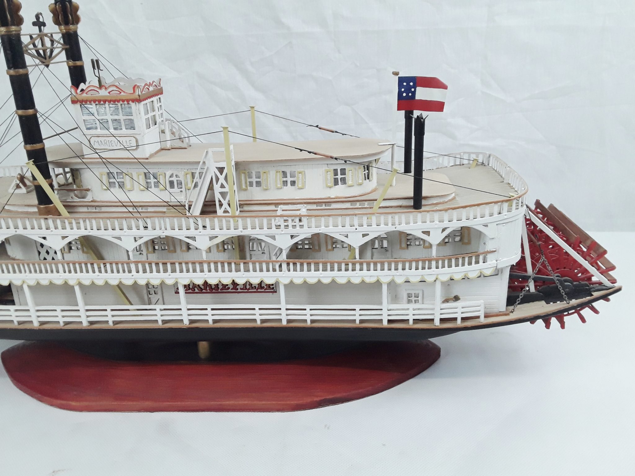 Scratch Built Static Model Of A Missiissippi Paddle Steamer ‘Marieville ...