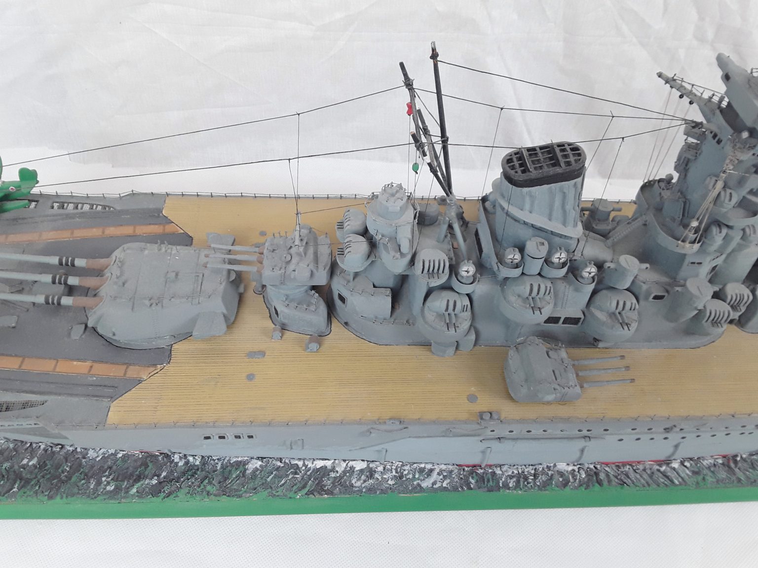 Scratch Built Large Waterline Model Of The WW2 IJNS Japanese Battleship ...