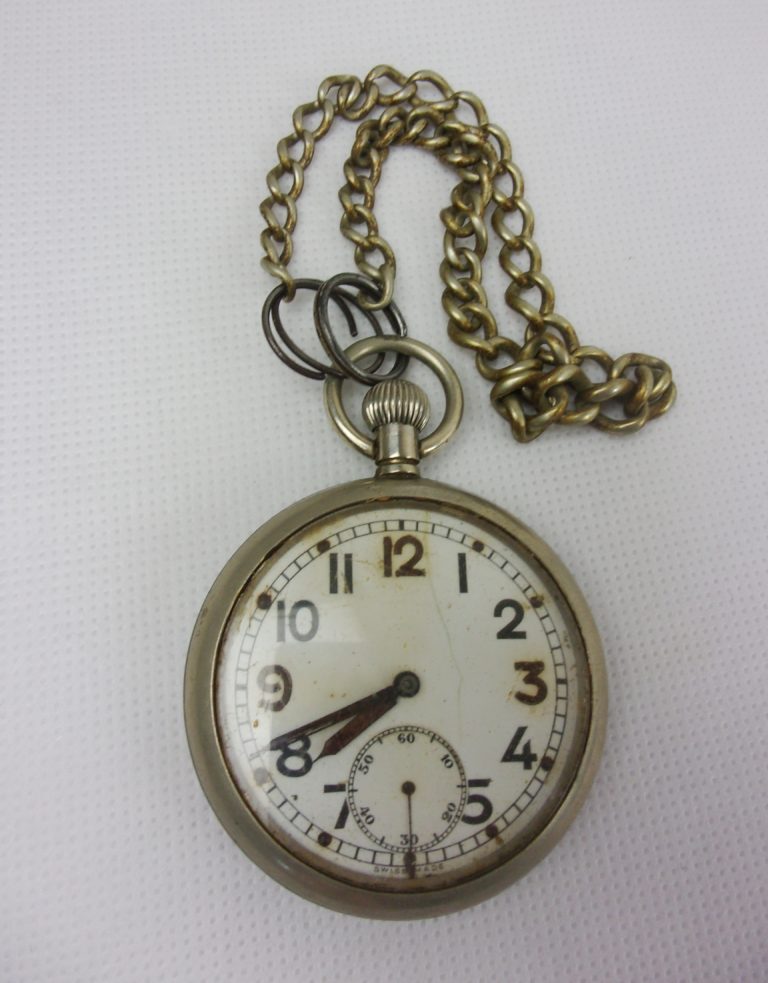 WW2 GSTP Pocket Watch - RESERVED - Sally Antiques